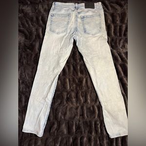 Acid Wash Light Blue Jeans, Size 32/32